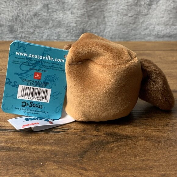 NEW Aurora World Plush Dr. Seuss' The Grinch Mallows 2.5” MAX THE DOG Bean Bag - Picture 4 of 4